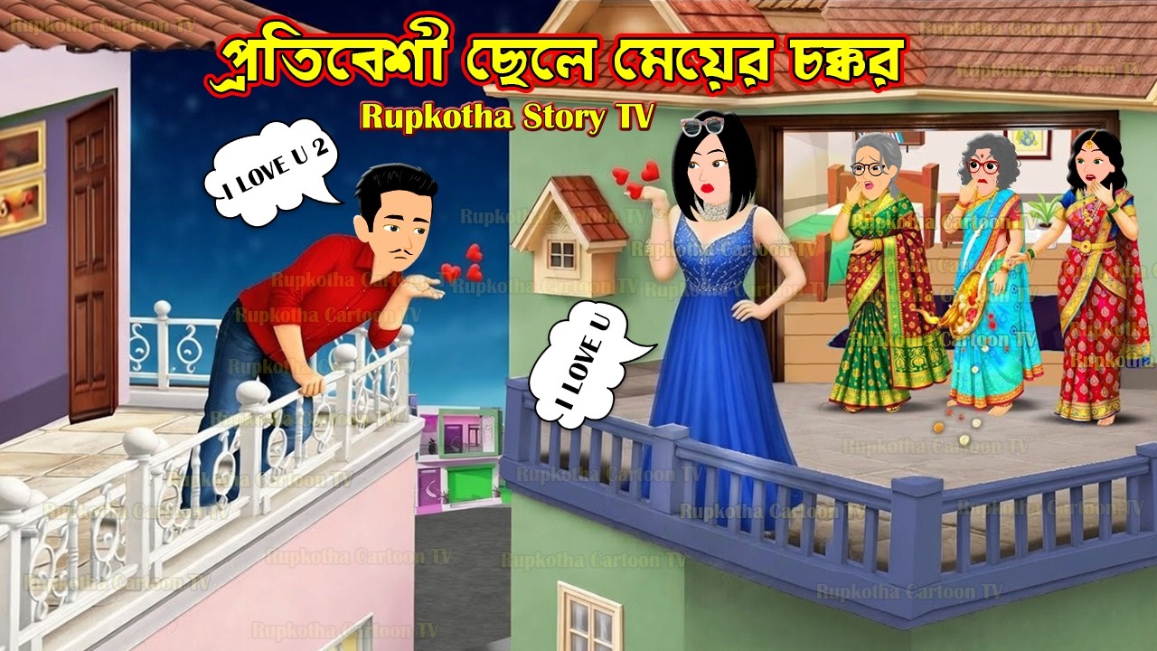 প্রতিবেশী ছেলে মেয়ের চক্কর Protibeshi Chele Meyer Chokkor | Cartoon Bangla | Rupkotha Story TV