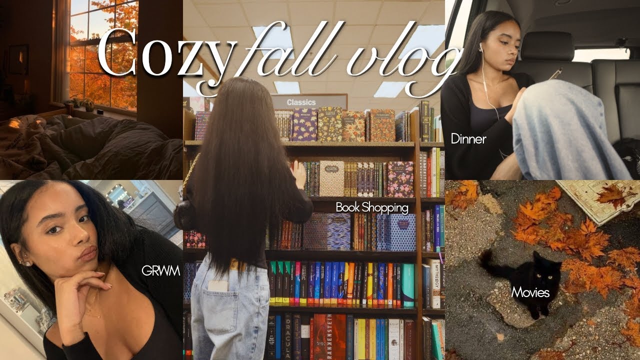 Уютный осенний видеоблог 🍂🍁 Покупка книг, ужин, кино, GRWM