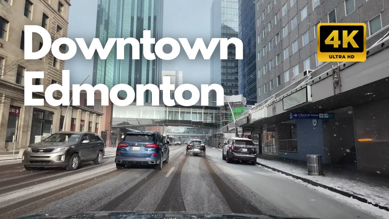 Exploring Edmonton City Centre in Winter | Snowy Tour Downtown, Edmonton, Canada