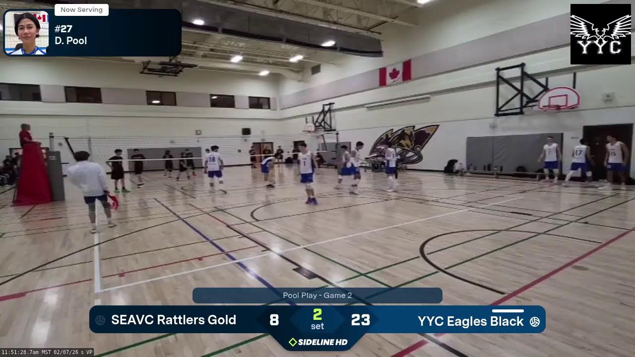 U15 Boys Premier 1 - YYC Eagles Black vs SEAVC Rattlers Gold (2-0)