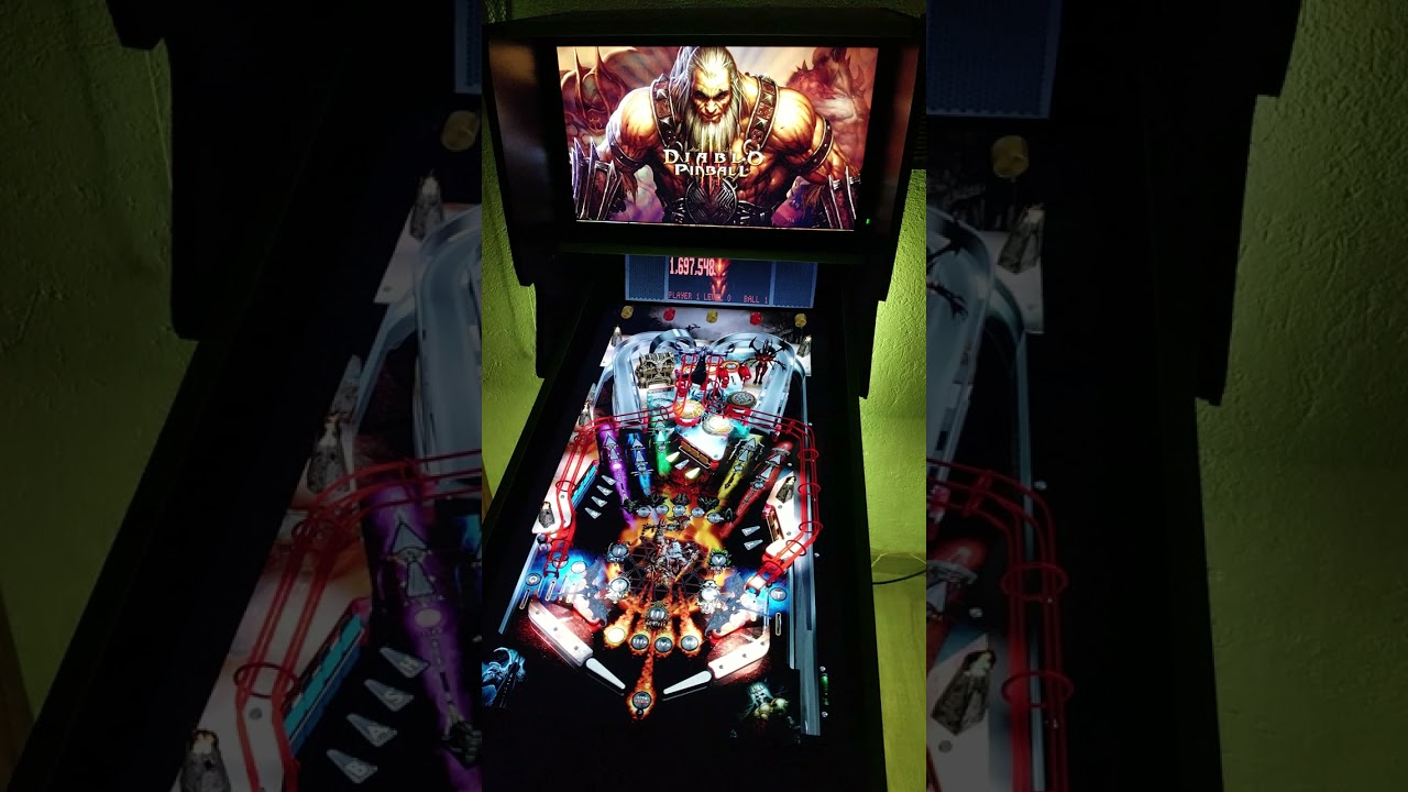 4K Virtual Pinball table - Diablo - (JP Salas 2022 update)  -  On Pinball 2000 style cabinet