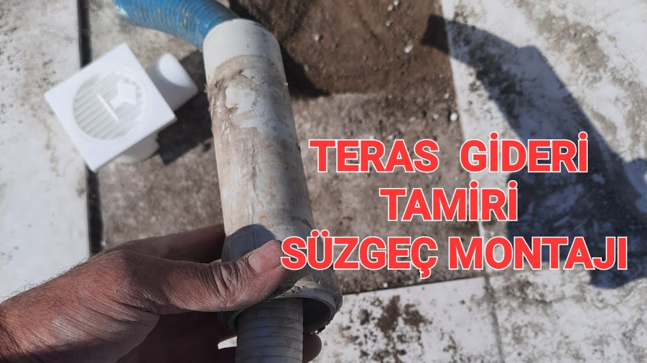TERAS SU YALITIMINDA YANLIŞ SU GİDERİ UYGULAMASINI DÜZELTTİM.  BORU İÇİNDE BORU !!!