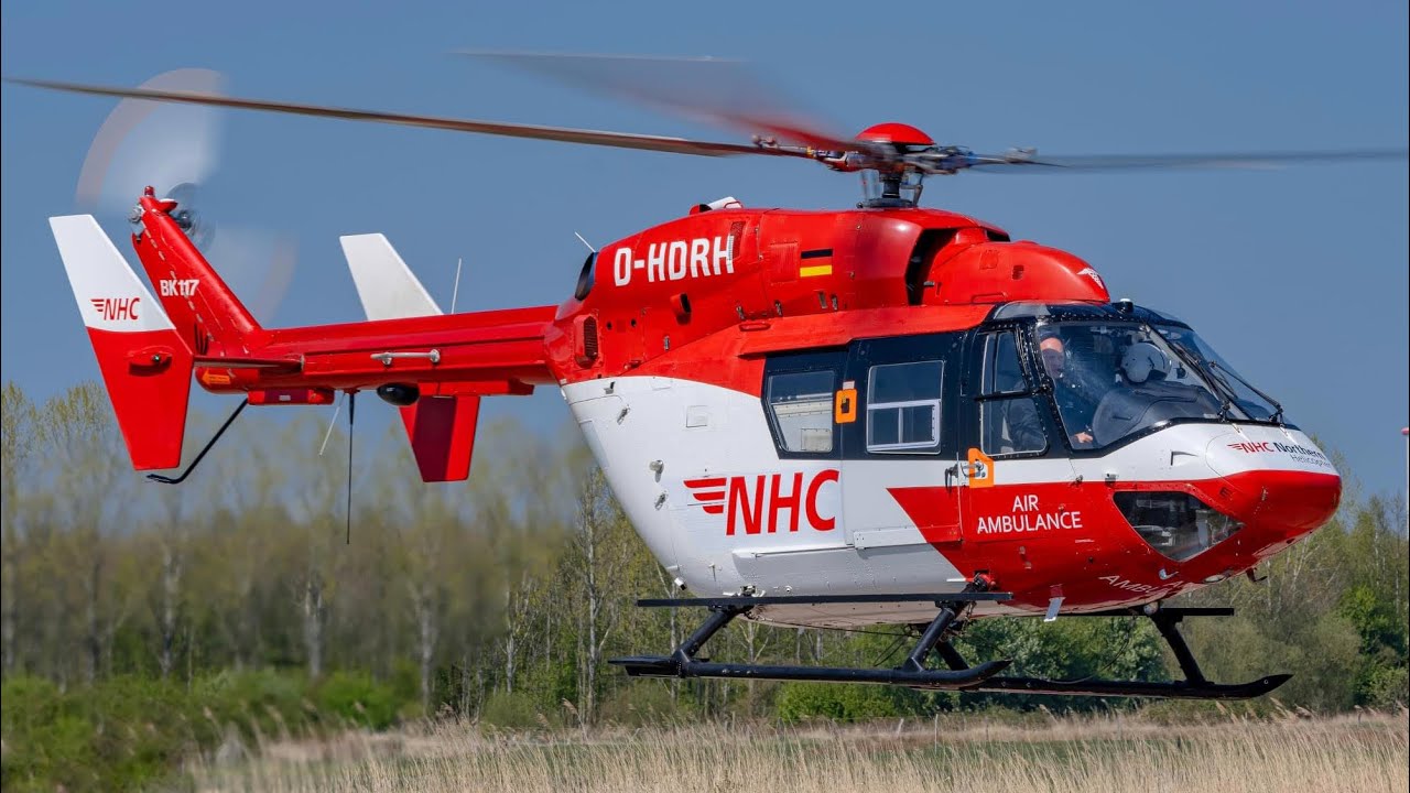 NHC Northern Helicopter | Landung Airbus BK 117 | D-HDRH | Flugplatz Emden