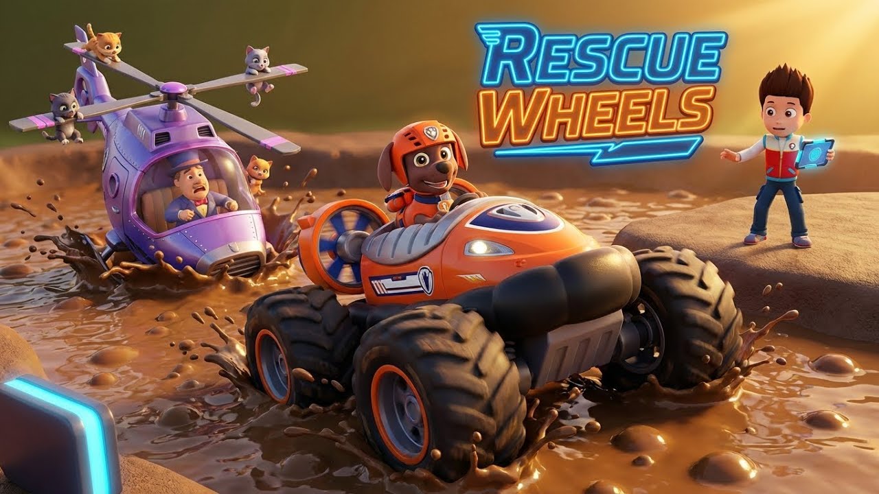 PAW Patrol: Rescue Wheels – The Monster Tire Mud-Bog! 🐾🛞 | Zuma’s Monster Hovercraft!