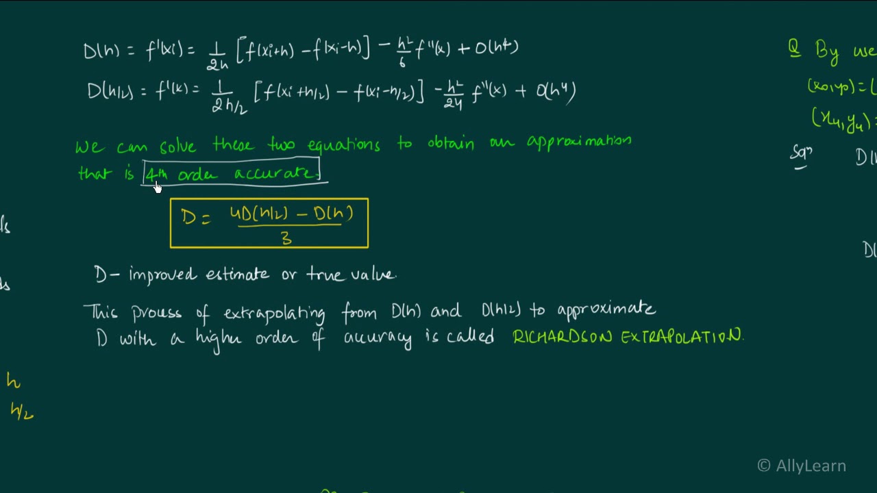 14. Richardson Extrapolation - Formula & Questions