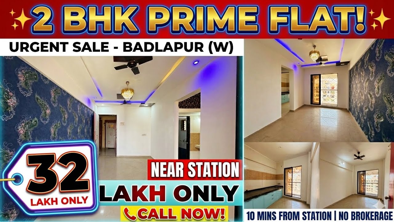 Best 2 BHK Property in Badlapur West near Railway Station | ₹32 Lakhs with Loan Facility 📑