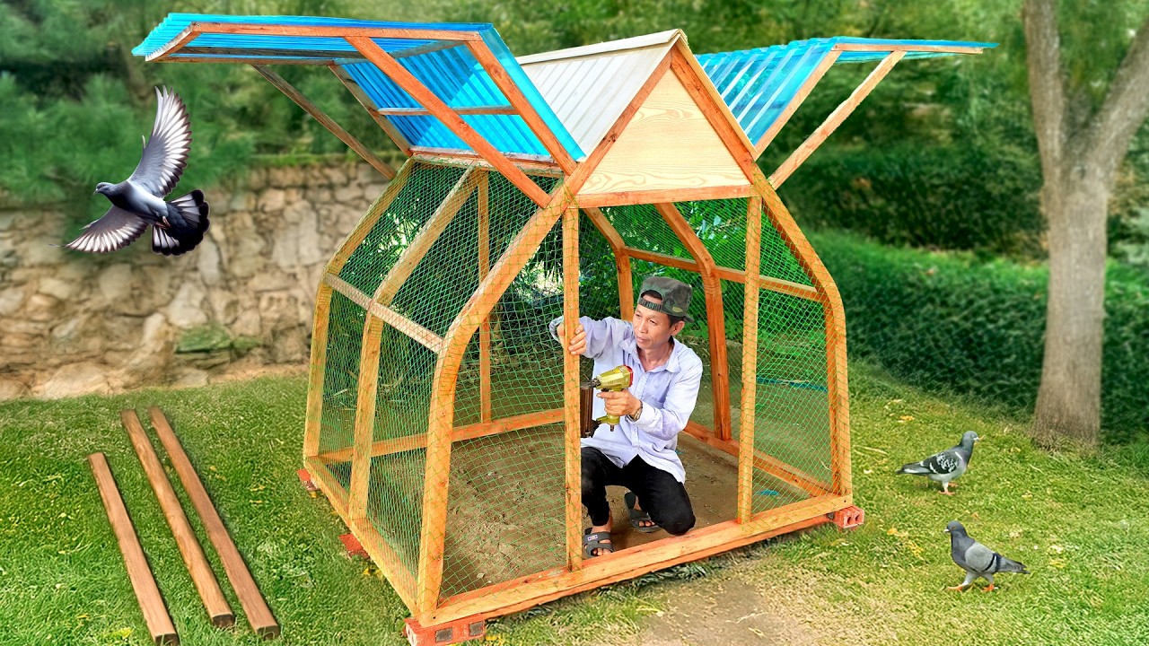 Unbelievable! Wonderful wooden pigeon cage idea for backyard