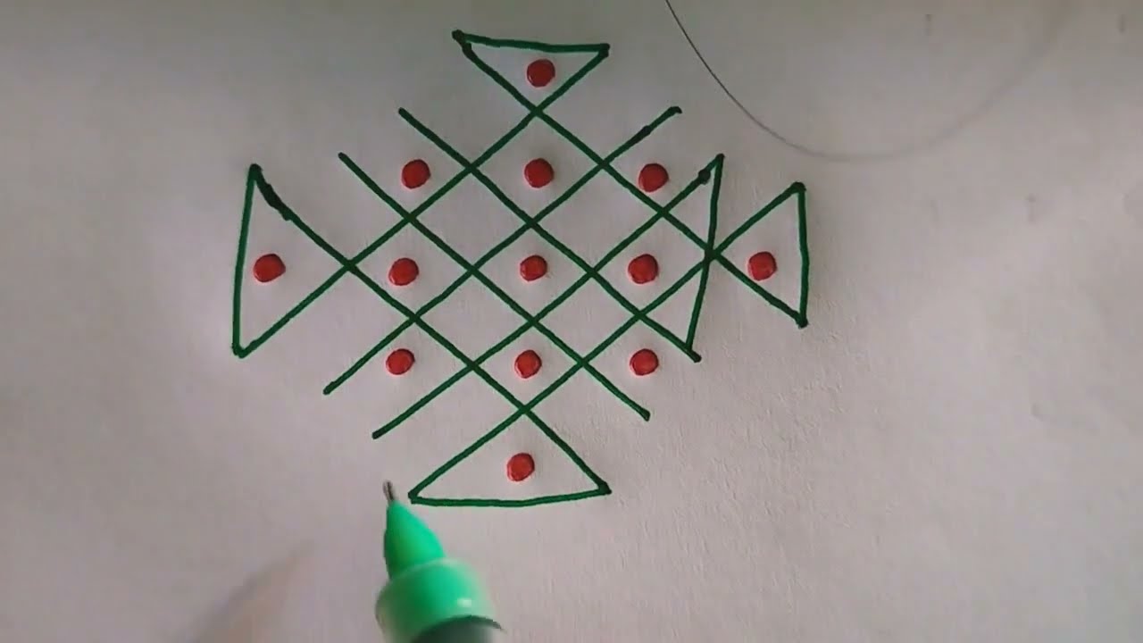 5-1 Simple chukkala muggulu for beginners| Chukkala muggulu| Festival muggulu| Jeevitha nune 