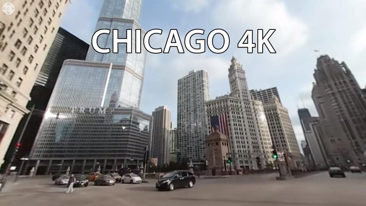 Driving Downtown VR 360 - Chicago 4K - USA