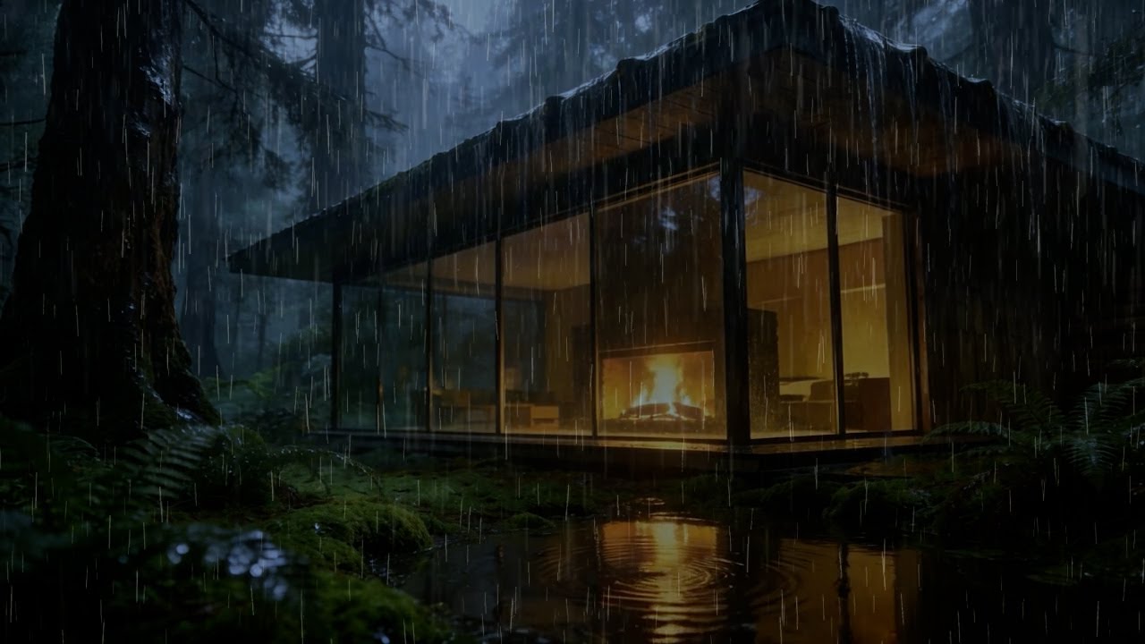 Calming Rain Sounds Around a Forest House 🌧 | Fall Asleep in Minutes with Cozy Rain
