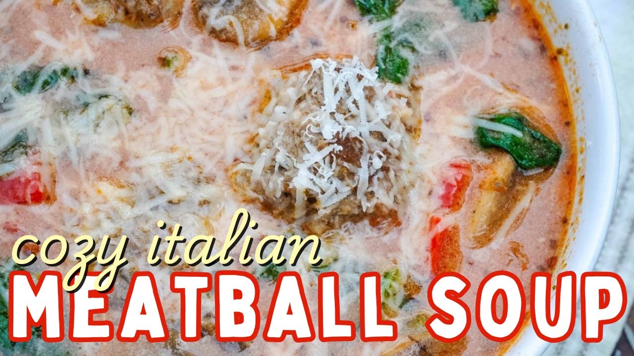Cozy Italian Meatball Soup (Pizza Soup) 🍝🍕