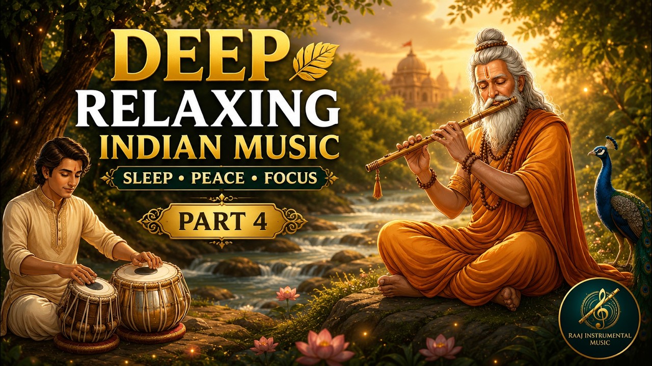 Deep Relaxing Indian Music | Flute Tabla Sitar | Sleep, Peace & Focus | Part 4