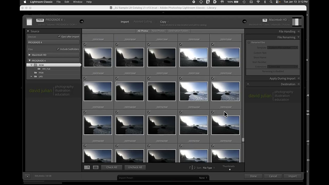 Adobe Lightroom Classic: Import Workflow