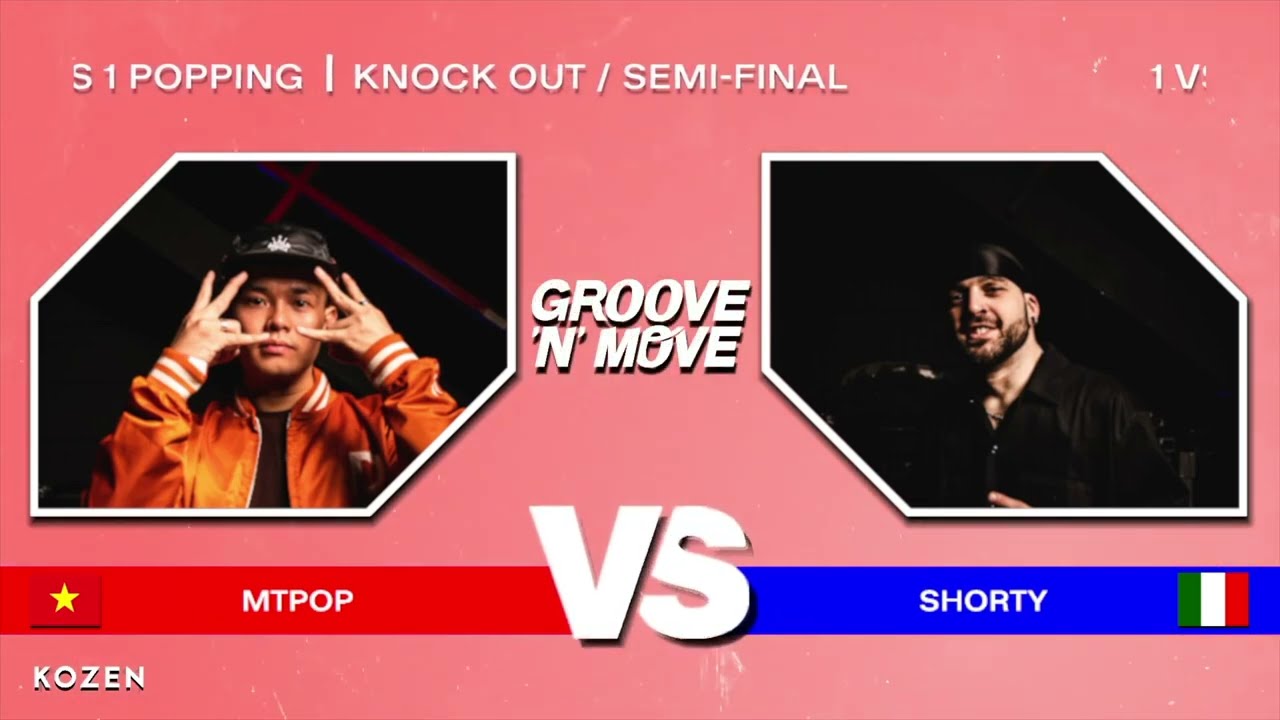 Groove'N'Move Popping Battle 2023 - 1/2 Final - MT POP vs. SHORTY