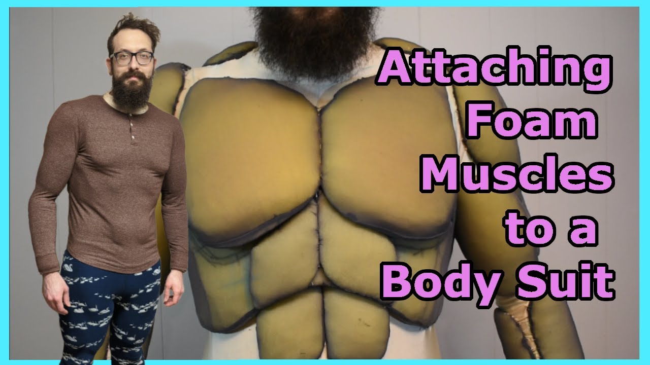 Как сделать костюм с мышцами. Часть 3. Прикрепление мышц. Урок по косплею.