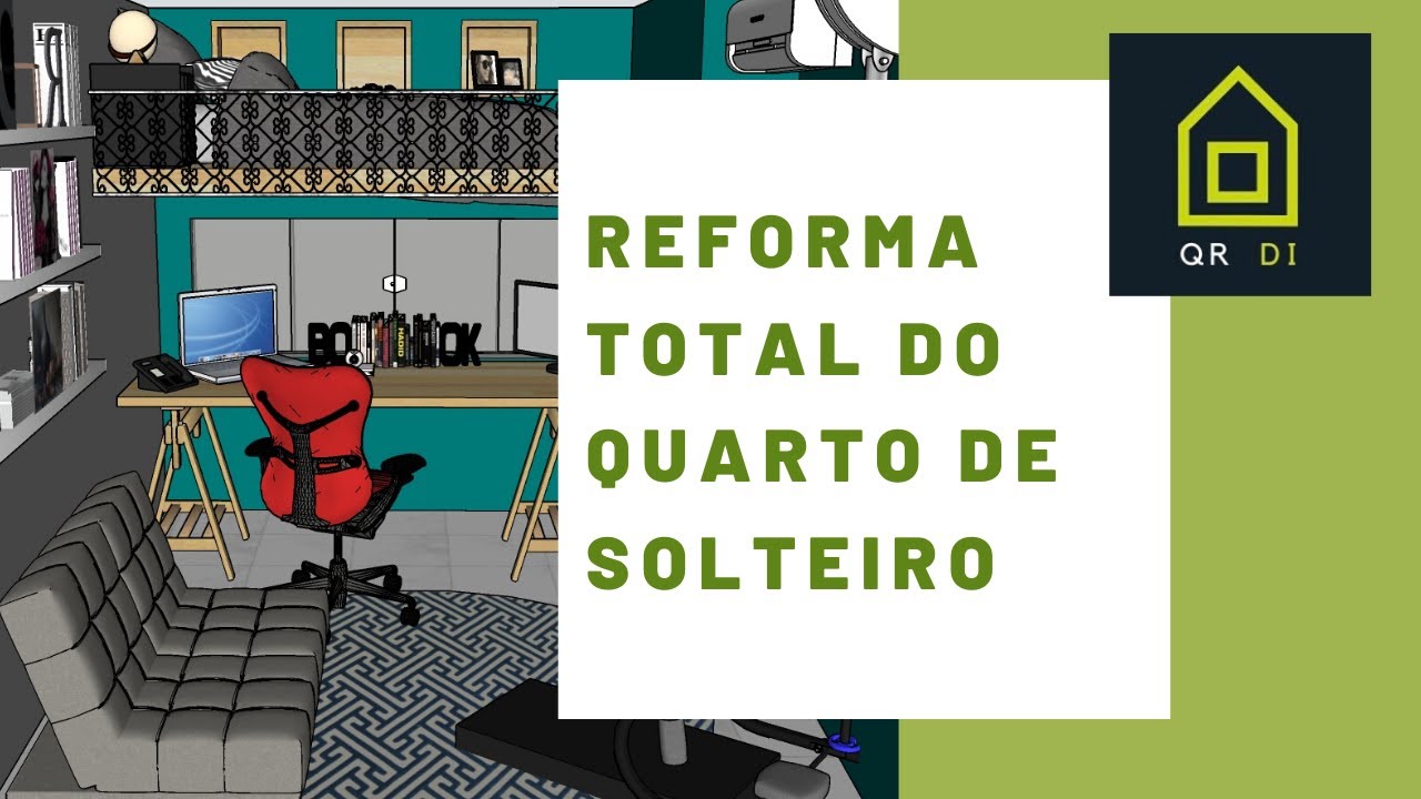 Quarto De Solteiro Projeto de Reforma Total v3