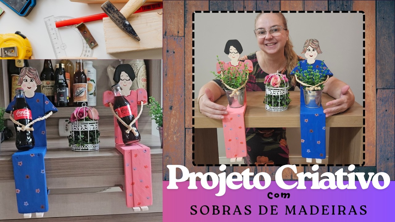 Projeto Criativo com Sobras de Madeiras | Para Decoração de Casa ou Jardim | DIY com palets