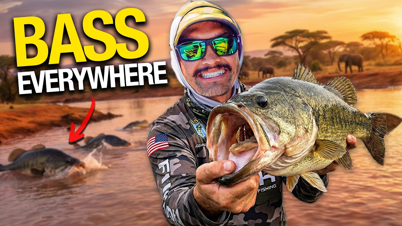 Bass Fishing in CROCODILE Waters! (Africa's Craziest Topwater Bite)