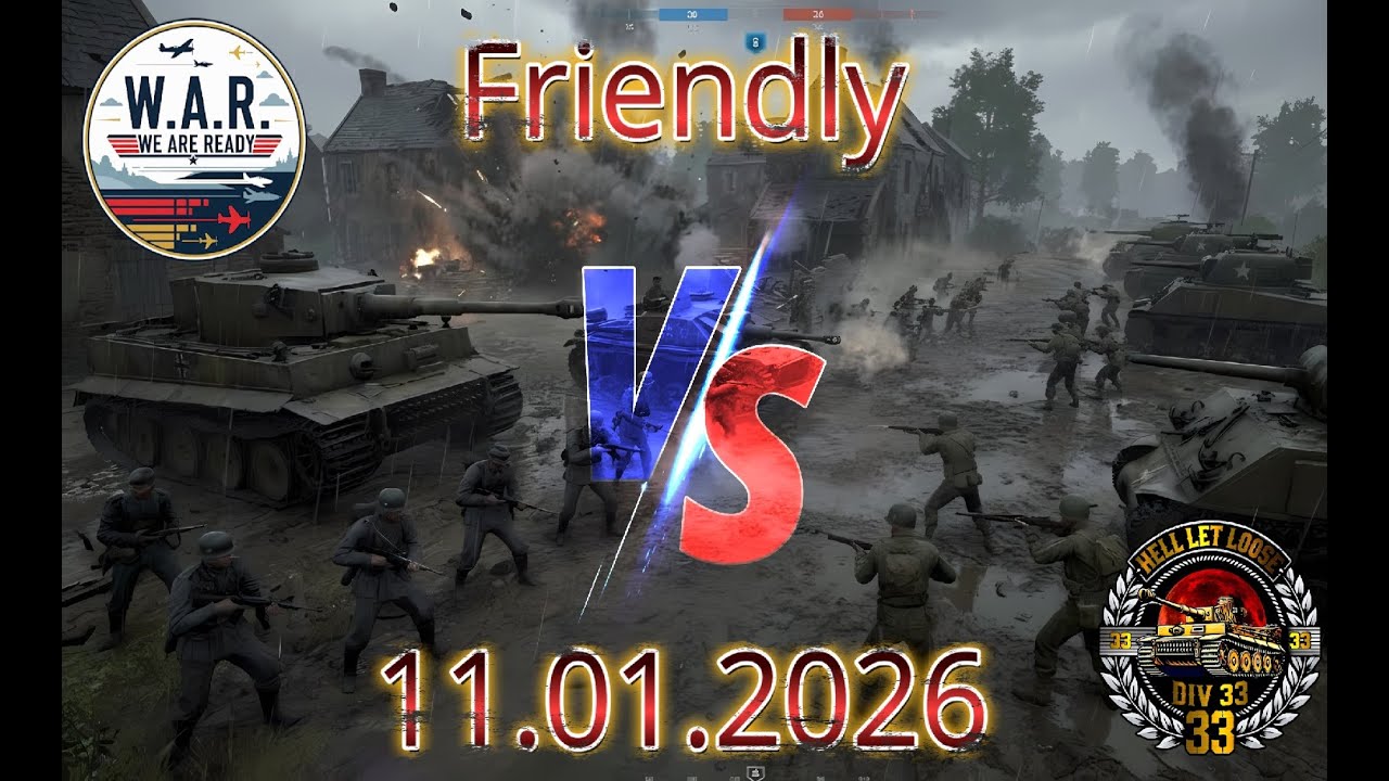 WAR Vs Div33 | 15 min delay - 11 Jan 2026 - Hell Let Loose