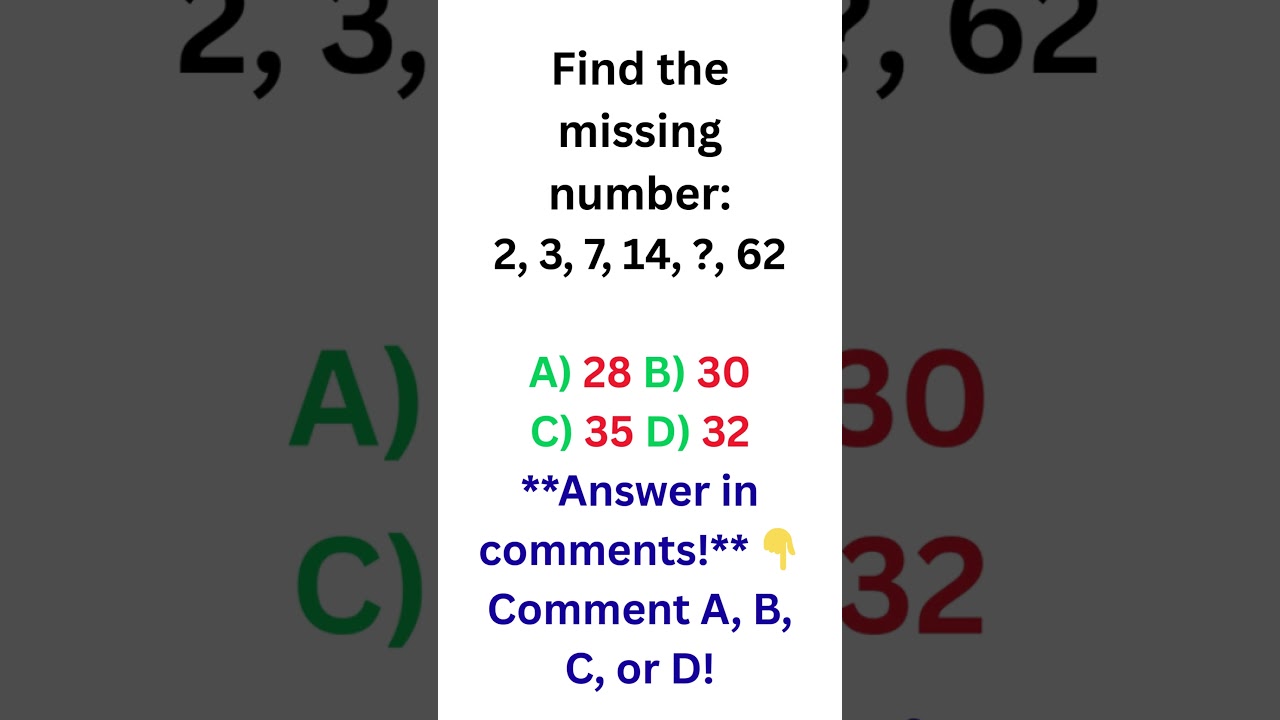Aptitude Missing Number  