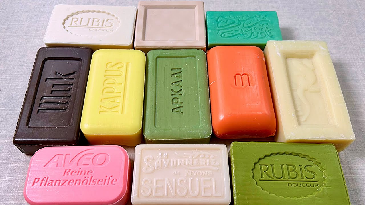 ASMR soap cutting 💚 Резка мыла АСМР