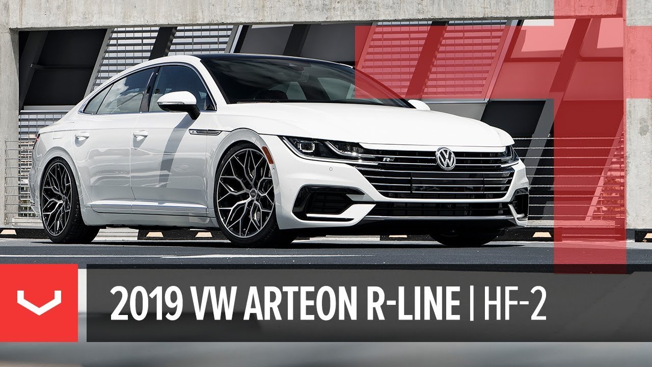 Vossen Hybrid Forged HF-2 Wheel | 2019 VW Arteon R-Line | Brushed Gloss Black