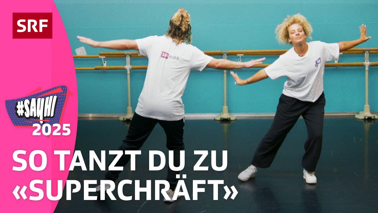 #SayHi 2025: 💃🕺Tanz-Tutorial zu &laquo;Superchr&auml;ft&raquo; von DANA | Kindervideos | SRF Kids