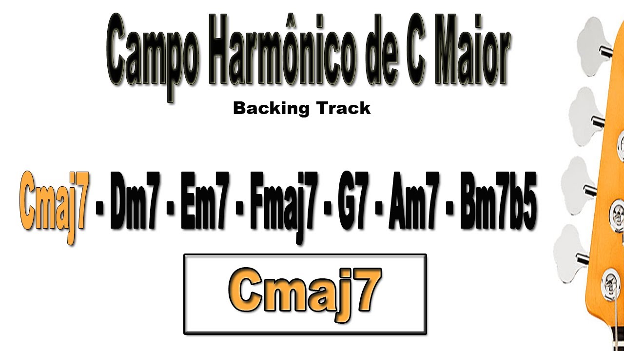 campo harm&ocirc;nico de C maior Backing Track 130bpm