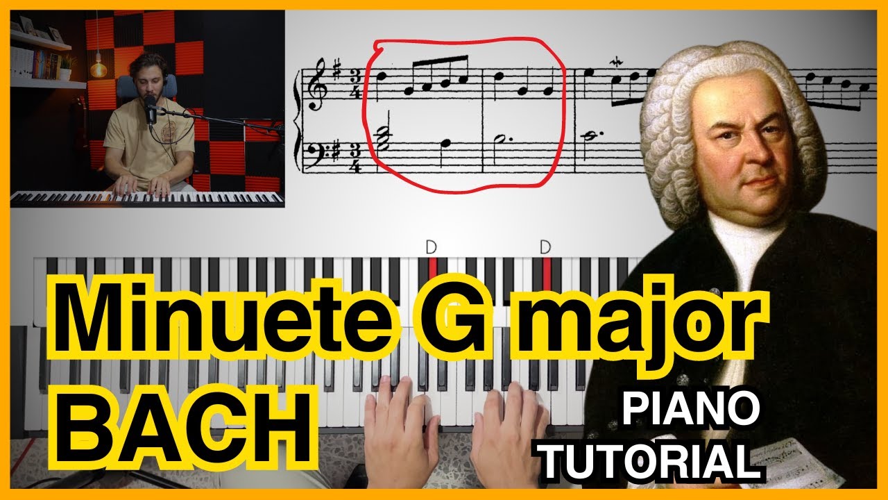 Bach - Minuet en G Major BWV Anh. 114 - TUTORIAL DE PIANO - GUÍA DEFINITIVA - Facil