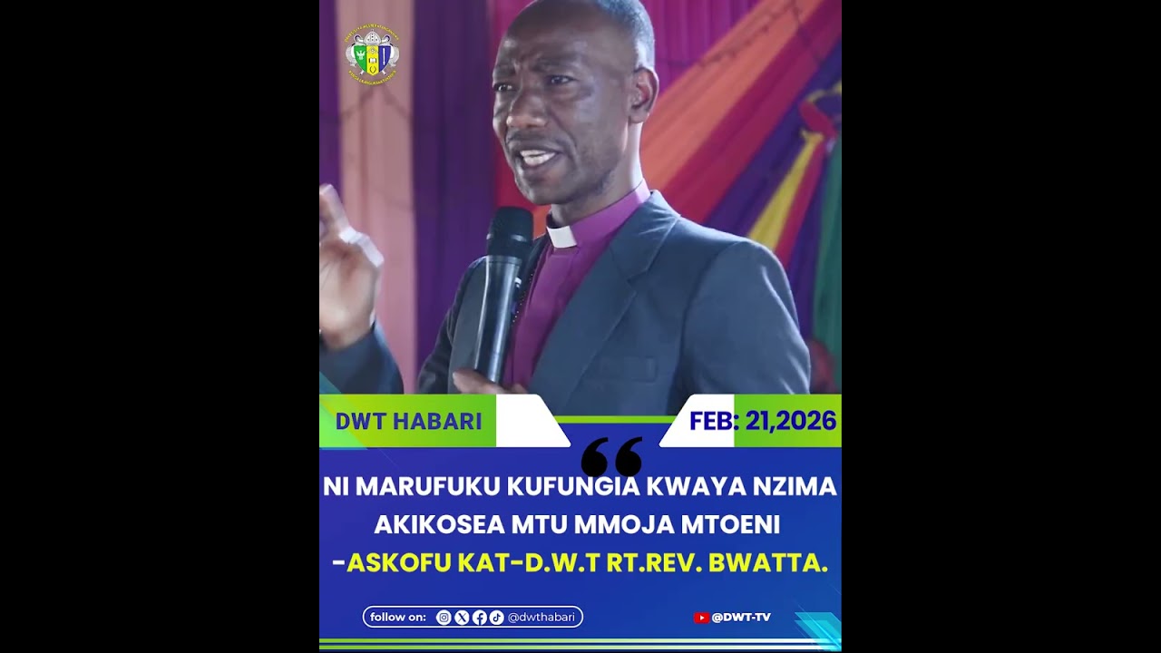 NI MARUFUKU KUFUNGIA KWAYA  - ASKOFU K.A.T DAYOSISI YA WESTERN TANGANYIKA RT.REV. EMMANUEL BWATTA.