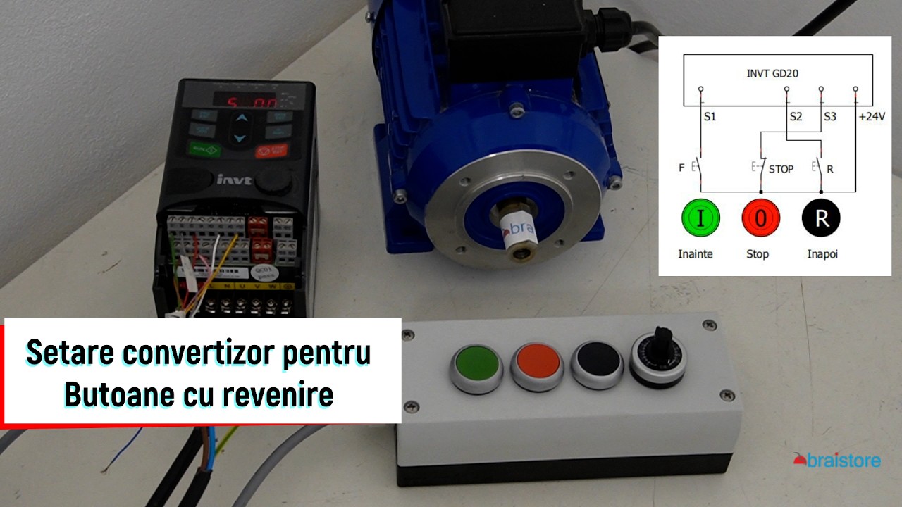 Setare convertizor pentru butoane cu revenire