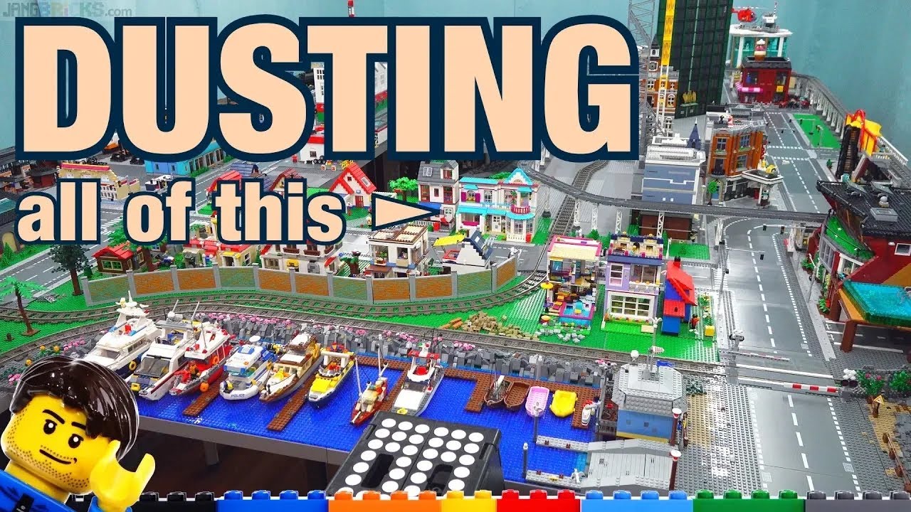 🔄 How I clean Dust from my LEGO City layout! 2019 version