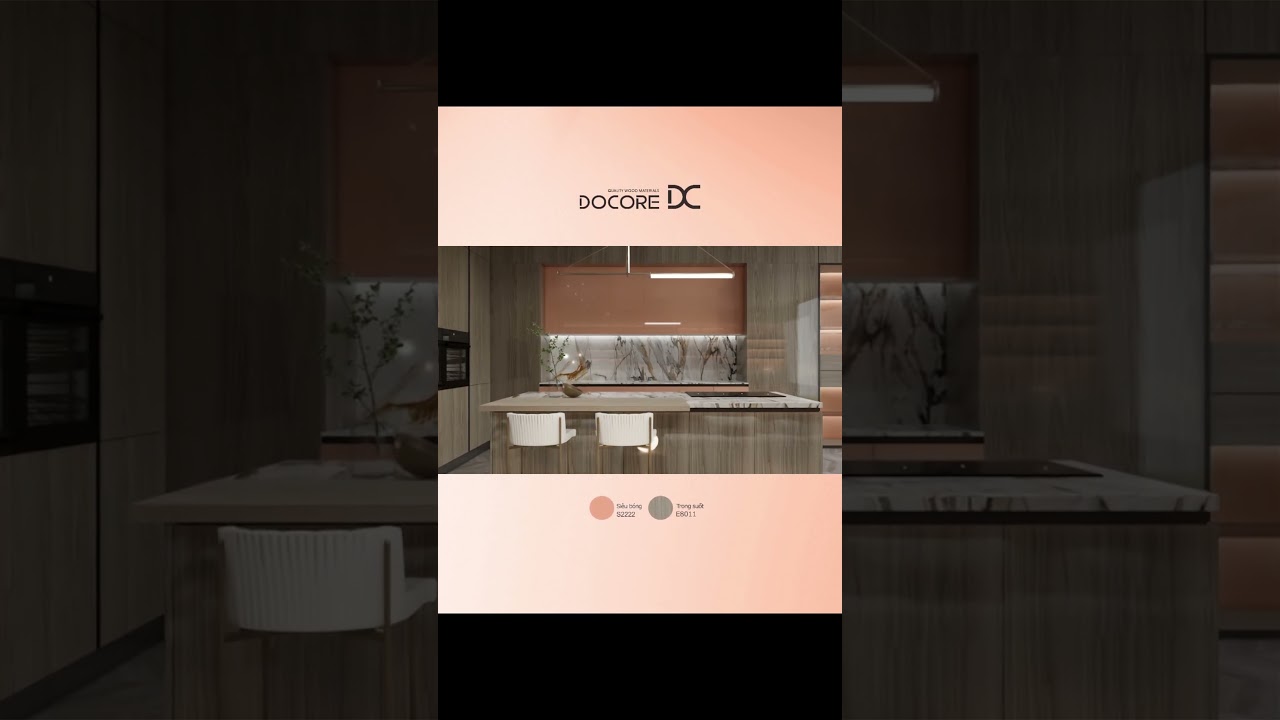 Thiết kế nội thất ứng dụng v&aacute;n phủ Melamine Docore DC