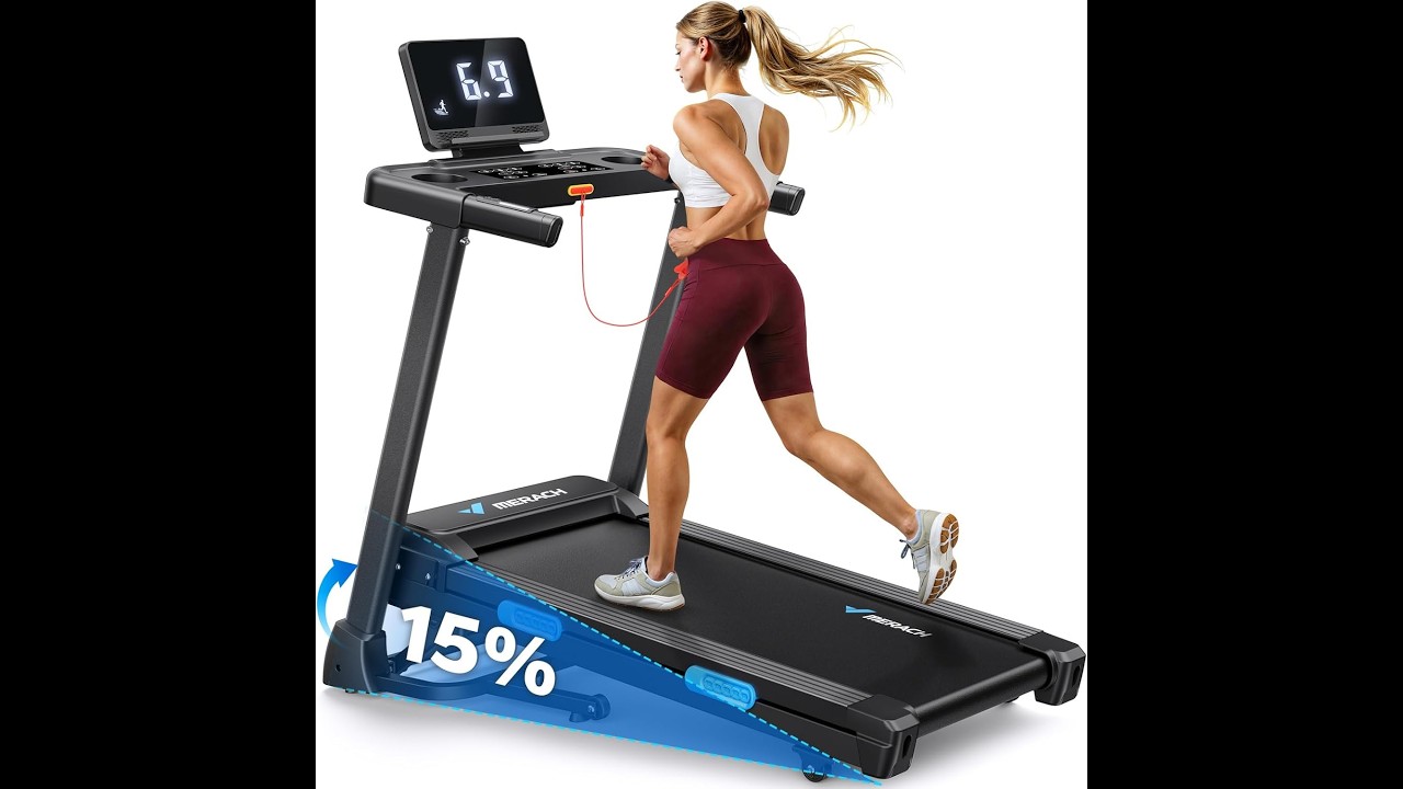 Review: MERACH Incline Treadmill — 6%-15% Adjustable Incline & App Control!