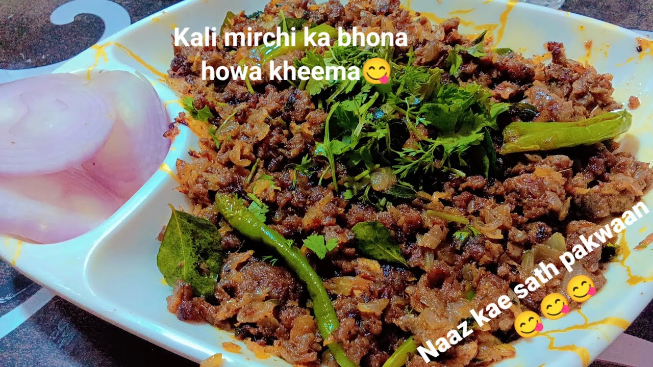 Kali mirchi ka kheema😋Kali mirchi ka bhonahowa Kheema quick and easy 😋Black pepper Kheema make10 min