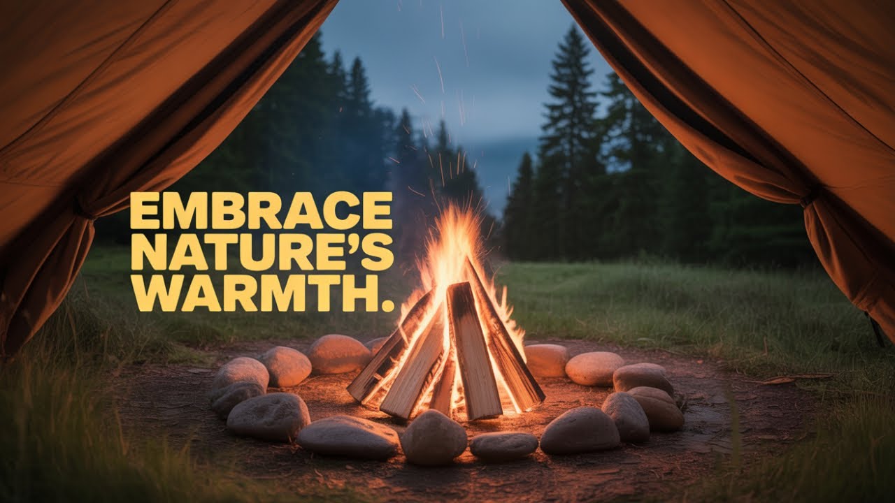 Tent Campfire During Heavy Rain Forest