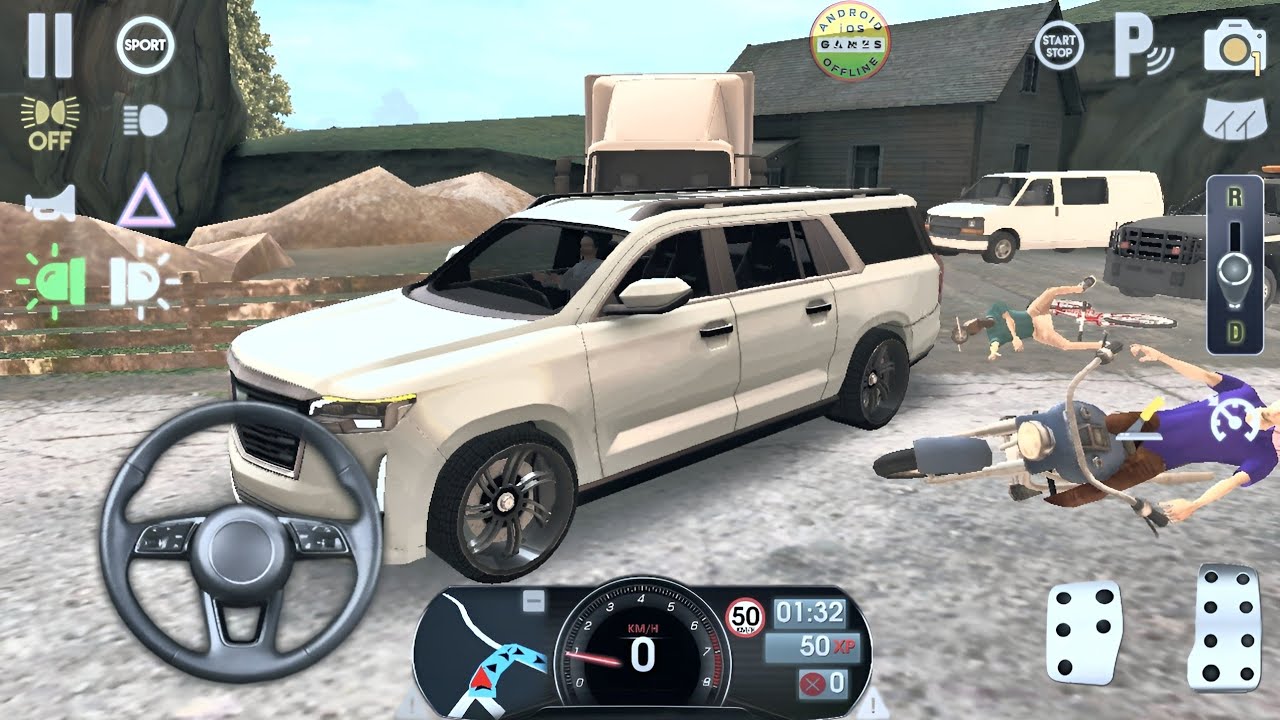 Driving School Sim Cadillac Escalade Car Parking 3D Urban Drive Car Game | SUV Car Parking Game Pt#2