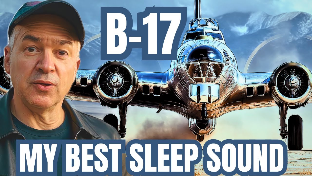 B-17 FLYING FORTRESS | THE SWEET HUM OF A PROP PLANE ENGINE LULLED ME TO SLEEP |10 H BLACK SCREEN🥱😴🎧