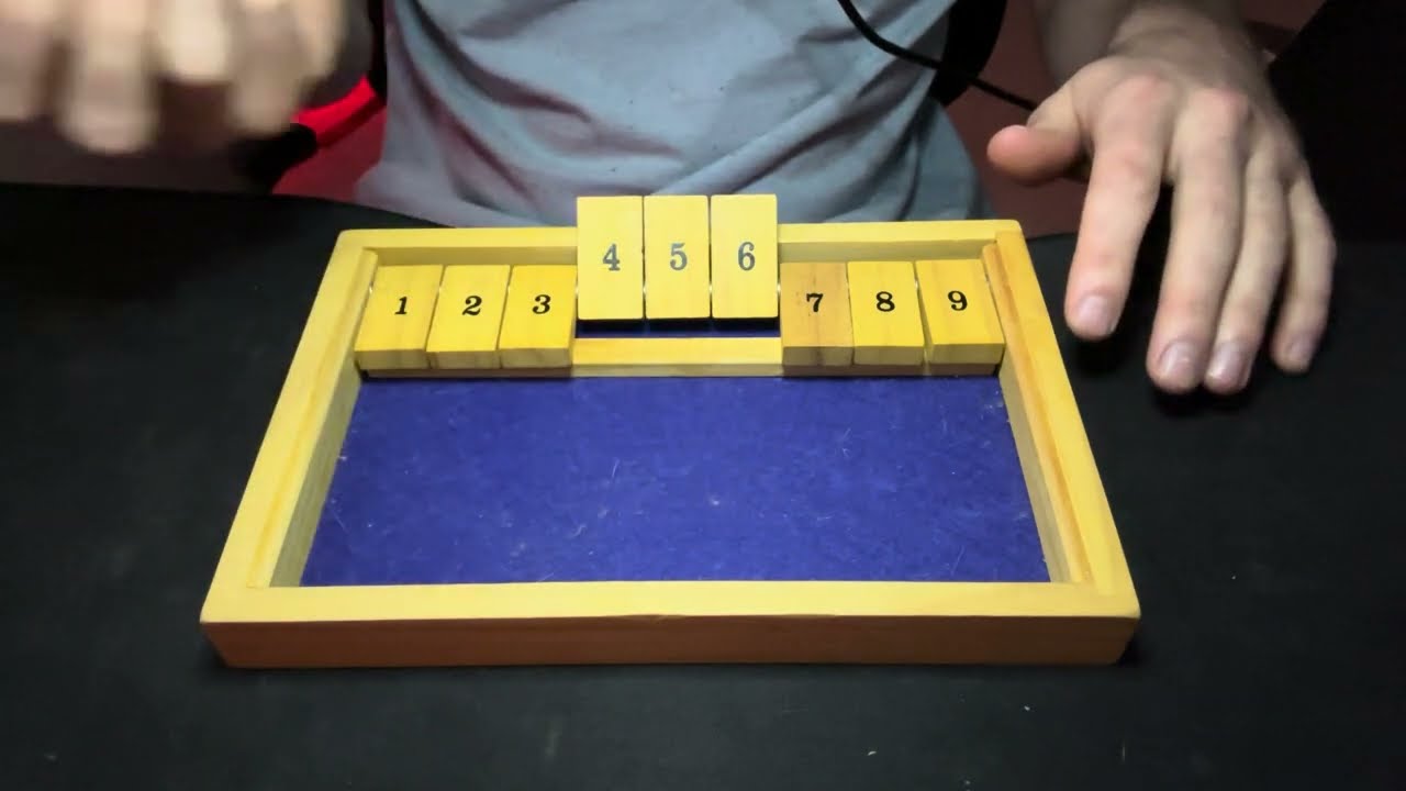 shut the box asmr 😴💤 | asmr soft, inaudible whispers, mouth sounds, tapping & wood sounds 🎲