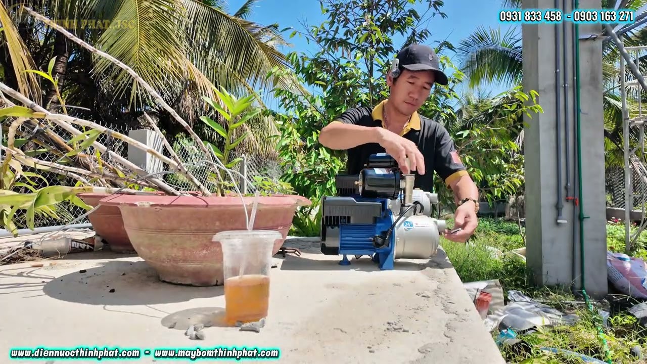 Lắp đặt máy bơm tăng áp biến tần Adelino 370W cho khách hàng ở Tây Ninh 
