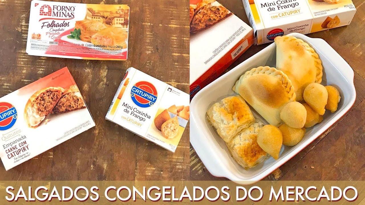 Compramos Salgados congelados do mercado! - Segredinhos #Provando