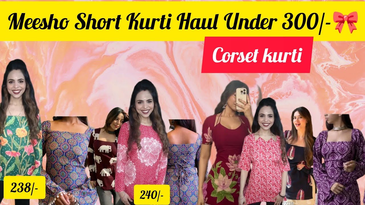 Meesho Short Kurti Haul Under 300💕 Meesho Corset kurti haul/Meesho Short Kurti Haul!!! #meesho