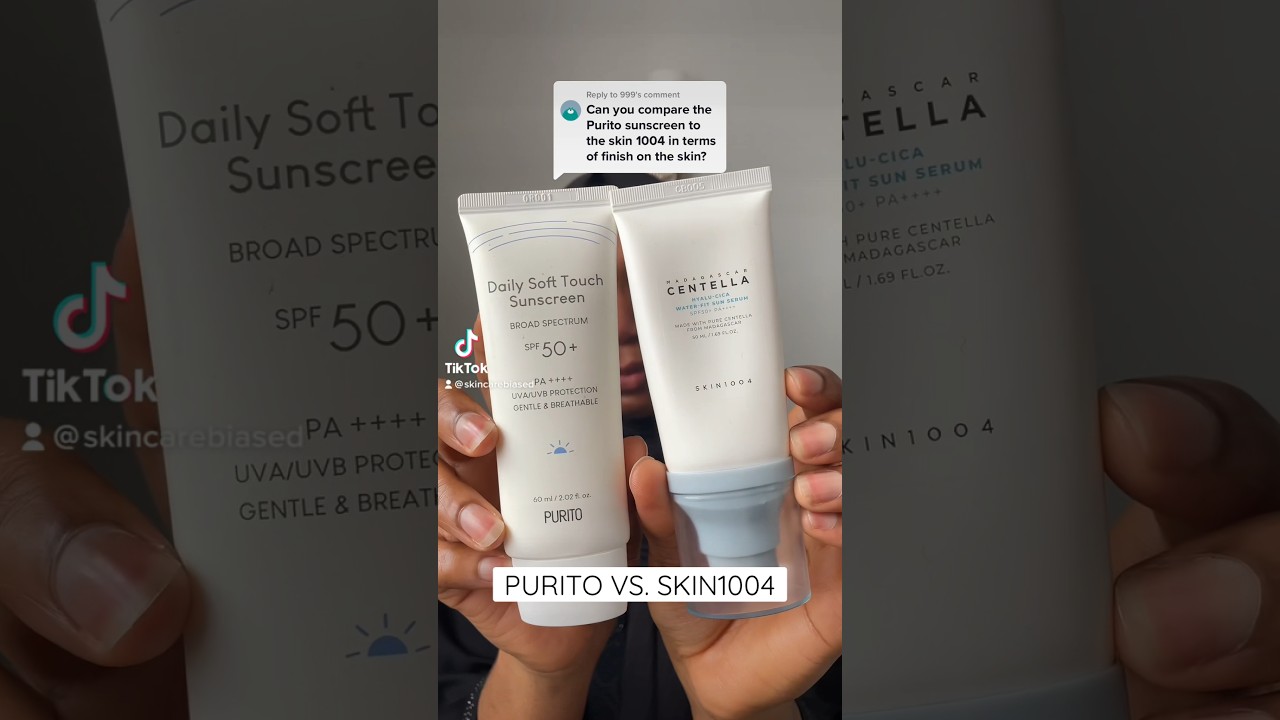 sunscreens comparison: PURITO 🆚 SKIN1004