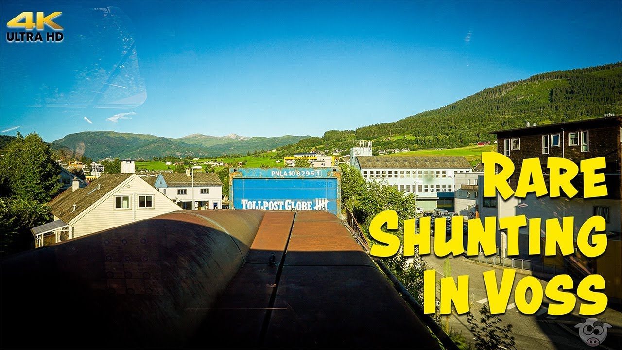 4K CABVIEW: Witness RARE Freight Train SHUNTING in Voss!