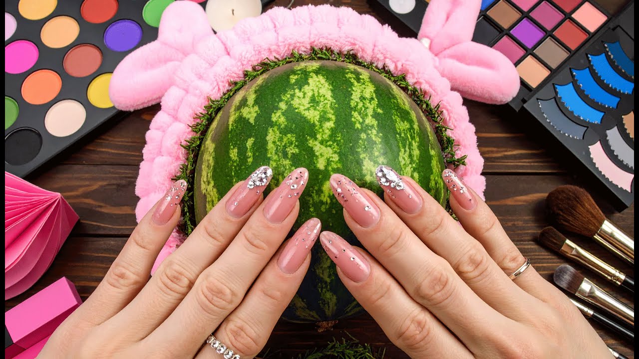 ASMR Makeup on Watermelon🍉 (No talking)