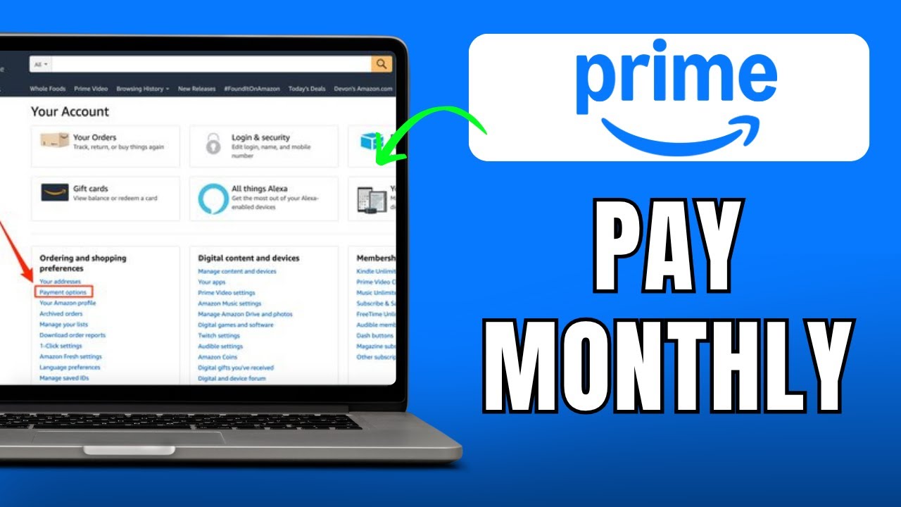 How to Pay Amazon Prime Monthly