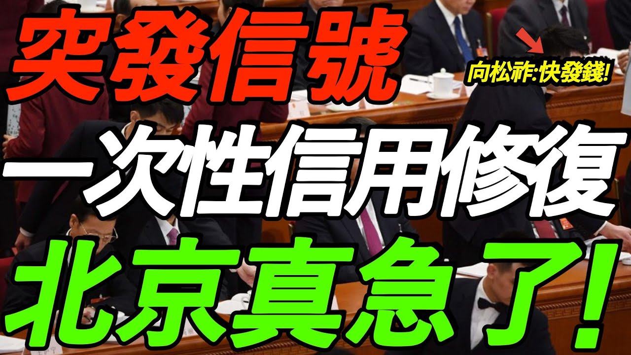 突发！北京真急了，一次性信用修复！1万亿贸易顺差，也带不动消费！向松祚：快点发钱！