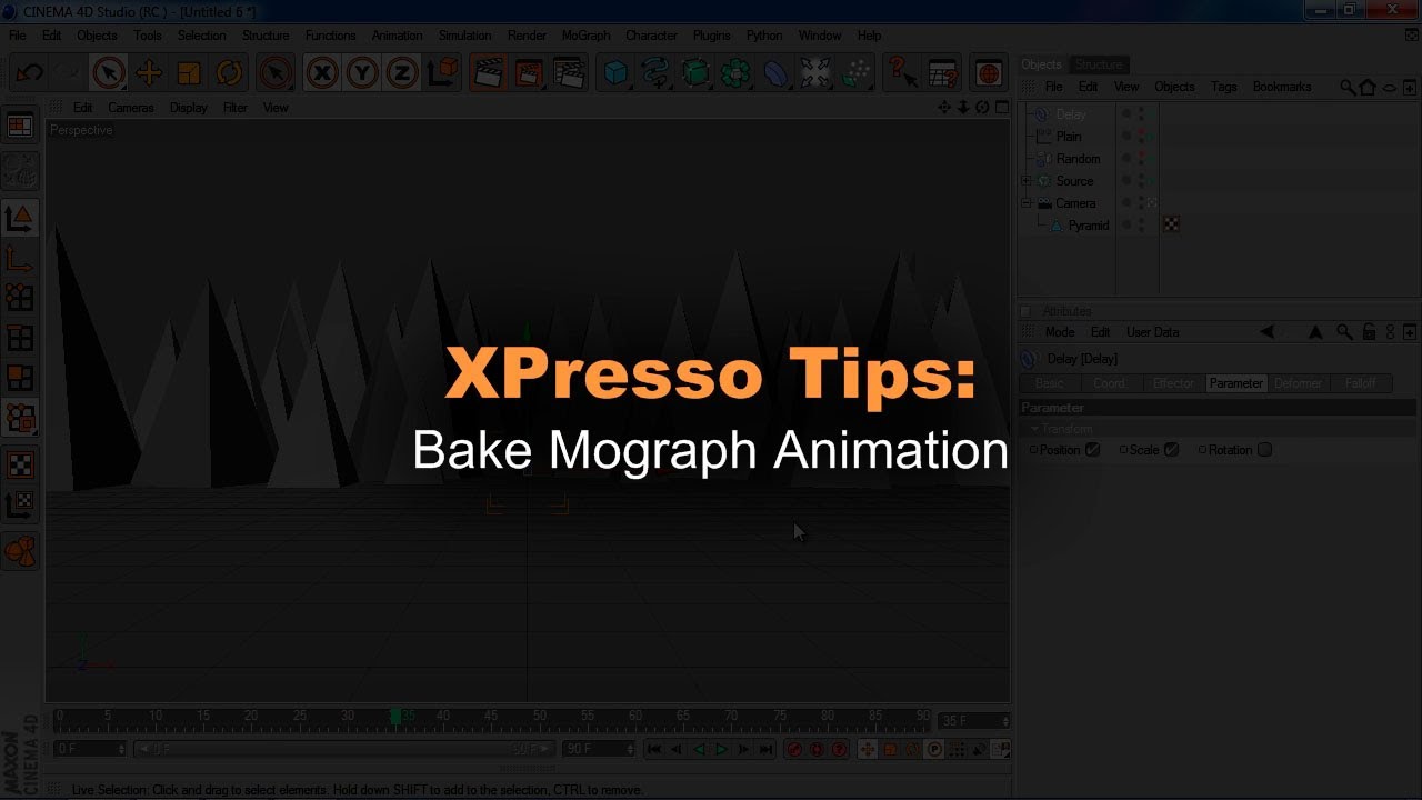 Cinema 4D: Bake Mograph Animation