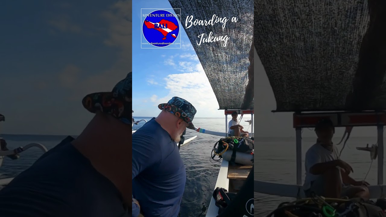 Boarding a Jukung for Diving, Amed 