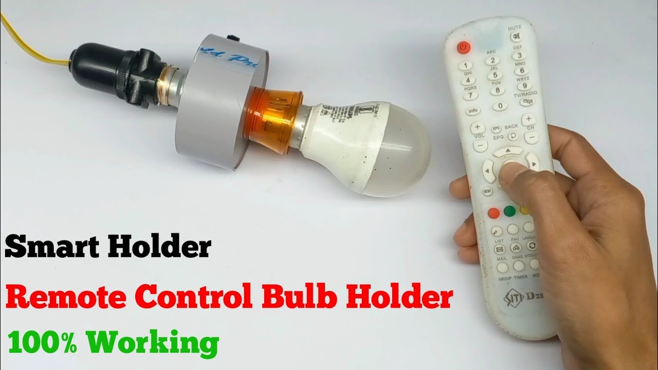 Remote controle on off switch circuit bulb holder || Homemade remote control bulb holder